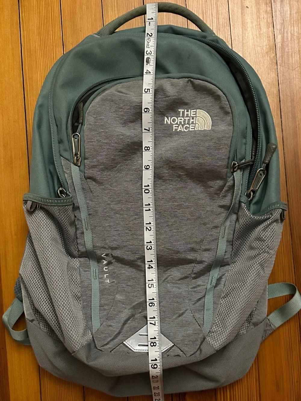 The North Face Vault Green and Gray Daypack Backpack